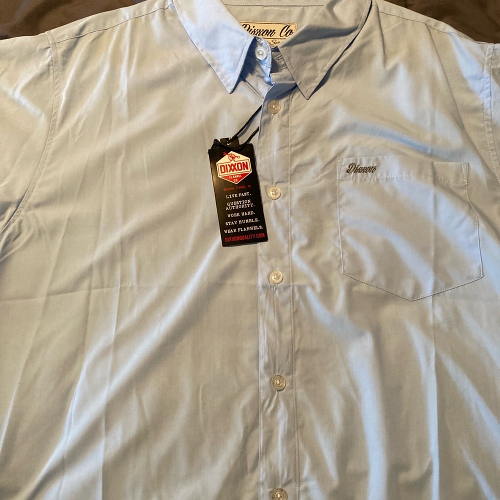 Dixxon Flannel Co SS light blue dress shirt size XL